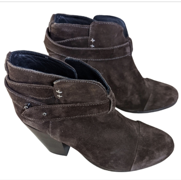 Rag & Bone Size 6 Brown harrow Suede Ankle Boots - Picture 2 of 8